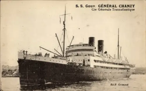 Ak CGT Dampfer Général Chanzy, Passagierschiff
