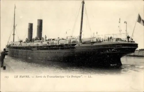 Ak Le Havre Seine-Maritime, Paquebot La Bretagne, CGT