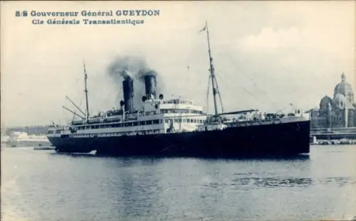 Ak SS Gouverneur Général Gueydon, CGT French Line, Dampfschiff