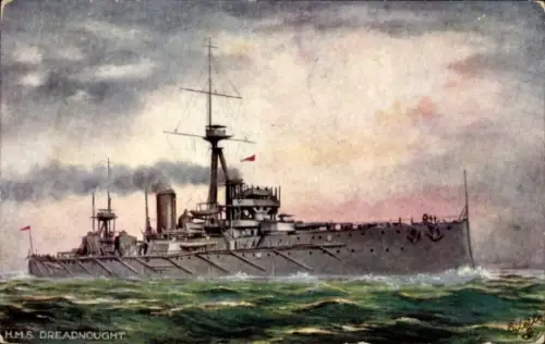 Künstler Ak Britisches Kriegsschiff, HMS Dreadnought, Tuck 9472