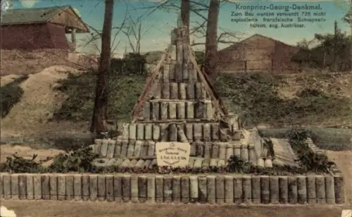 Ak Kronprinz-Georg-Denkmal, Französische Ausbläser