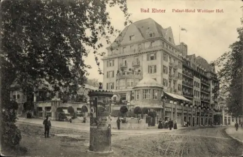 Ak Bad Elster im Vogtland,  Palast-Hotel Wettiner Hof