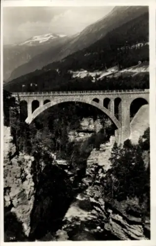 Ak Aandalsnes Romsdalen Norwegen, Kyllingbrücke der Raumabahn