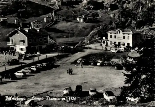 Ak Valmalenco Lombardei, Campo Francia, Parkplatz
