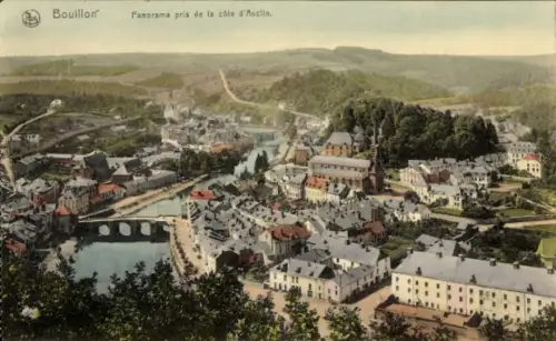 Ak Bouillon Ardennes, Panorama von der Côte d'Auclin