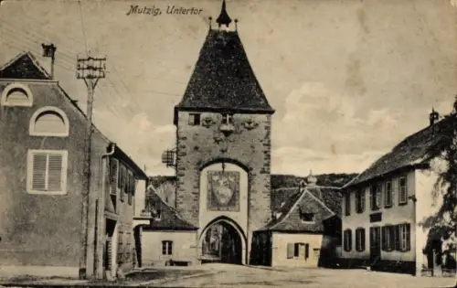 Ak Mutzig Elsass Bas Rhin, Untertor