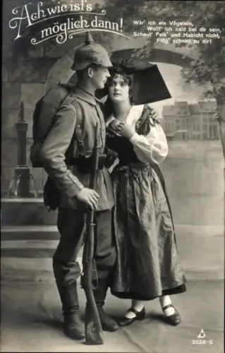 Set von 6 AK Sodatenliebe Ach wie ist's möglich dann!