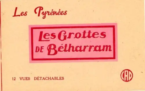 Set von 12 Ak Artigues Hautes-Pyrénées die Höhlen von Bétharram