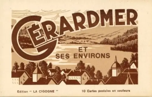 Set von 10 Ak im Umschlag Gérardmer Lothringen Vosges, zusammenhängend