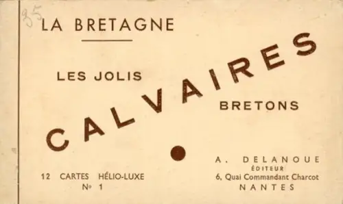 Album mit 12 Ak " Les Jolis Calvaires Bretons" Calvary at Plougastel-Daoulas