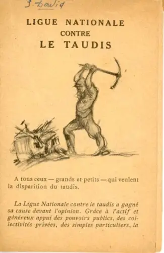 5 Künstler AK Poulbot im Umschlag, Ligue Nationale Contre Le Taudis