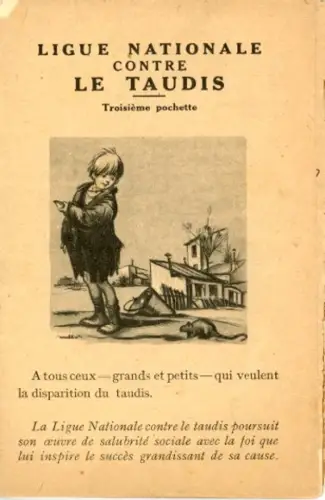 6 Künstler AK Poulbot im Umschlag, Ligue Nationale Contre Le Taudis