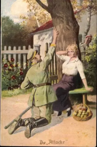 8 AK,, Künstler-Dorfkartenreihe ,,immer Fachmann`` Militärische Fachausdrücke im Spiegel des Humors