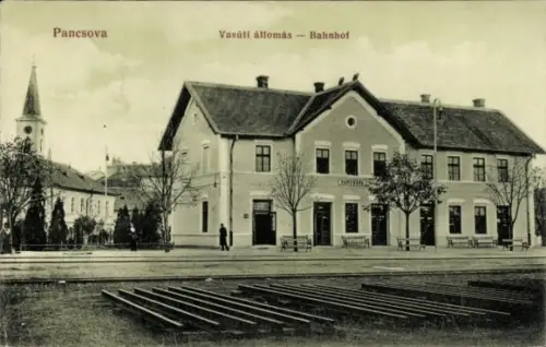 Ak Pancsova Pantschowa Serbien, Bahnhof