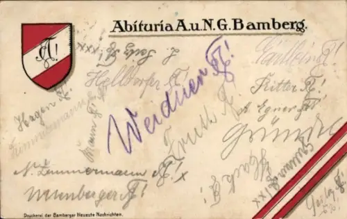 Studentika Ak Bamberg in Oberfranken, Abituria, Wappen