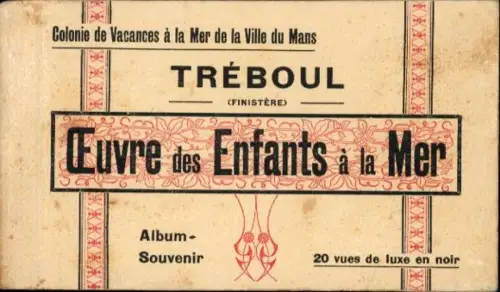 20 Ak im Umschlag Tréboul Douarnenez Finistère, Souvenir-Album