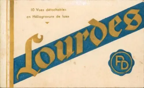 10 Ak im Umschlag Lourdes Hautes Pyrénées