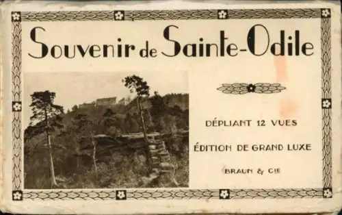 12 Ak im Umschlag Mont Sainte-Odile, ÉDITION DE GRAND LUXE von Braum & Cie.