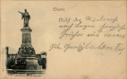 Ak Trento Trient Südtirol, Dante Denkmal
