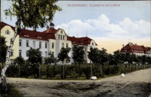 Ak Wildeshausen in Oldenburg, Elisabeth Heilstätte, Außenansicht, Wegkreuzung