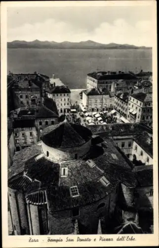 Ak Zadar Zara Kroatien, Tempio San Donato e Piazza dell'Erbe