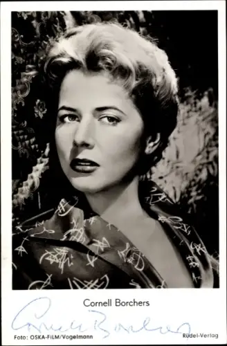 Ak Schauspielerin Cornell Borchers, Portrait, Autogramm