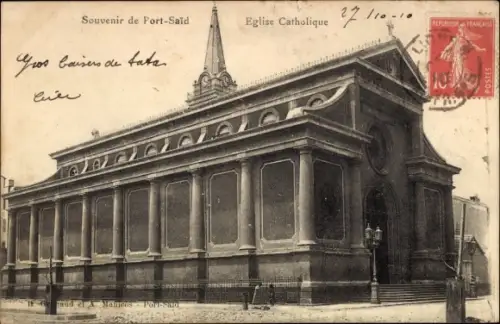 Ak Port Said Ägypten, Eglise Catholique