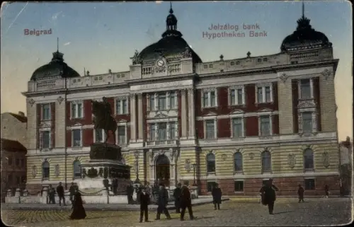 Ak Beograd Belgrad Serbien, Hypotheken Bank, Denkmal