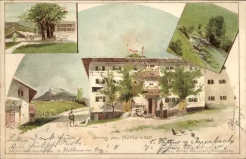 Litho Mühlgraben Burgenland, Teilansichten, Wohnhaus