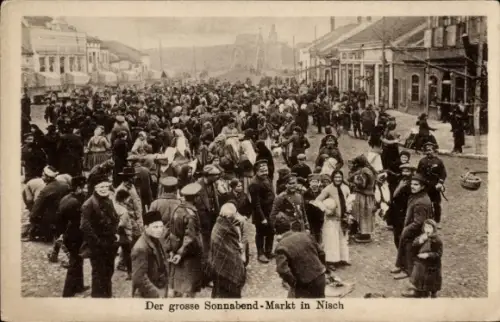 Ak Niš Nisch Serbien, Sonnabend Markt
