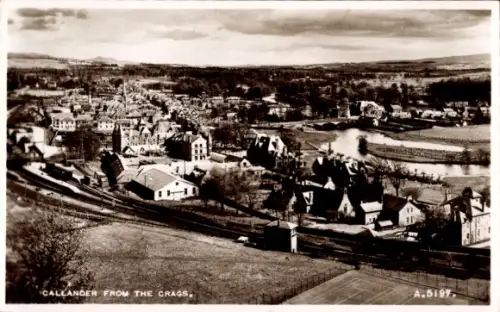 Ak Callander Schottland, Callander from the Crags, A.5197, Valentine & Sons Ltd.