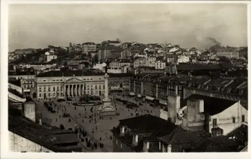 Ak Lisboa Lissabon Portugal, Praca Dom Pedro