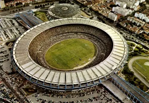 Ak Rio de Janeiro Brasilien, Maracana Stadion, Fliegeraufnahme