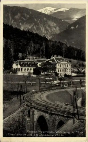 Ak Küb am Semmering Payerbach in Niederösterreich, Pension Wegererhof, Schneeberg 2075 m, Höhenlu