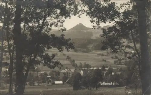 Ak Jiřetín pod Jedlovou Sankt Georgenthal, Burg Tolštejn, Tollenstein, Ort, Durchblick
