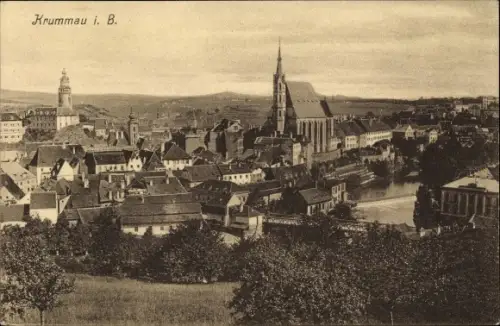 Ak Český Krumlov Böhmisch Krumau Krummau Südböhmen, Panorama