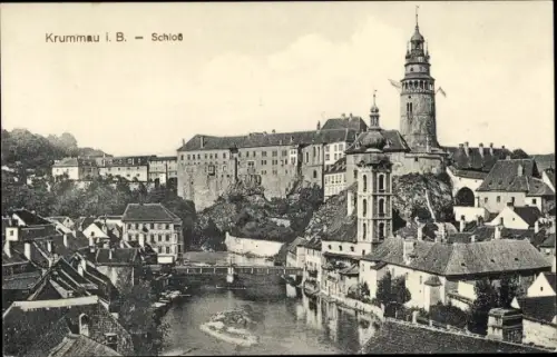 Ak Český Krumlov Böhmisch Krumau Krummau Südböhmen, Schloss