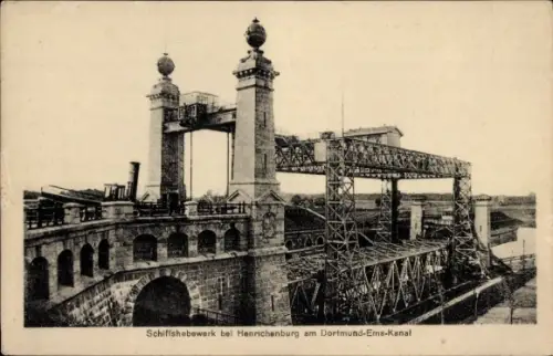 Ak Oberwiese Waltrop Ruhrgebiet, Schiffshebewerk Henrichenburg