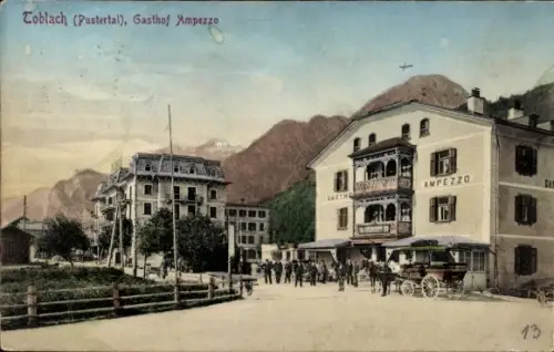 Ak Toblach Dobbiaco Südtirol, Gasthof Ampezzo