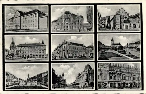 Ak Prešov  Eperjes Eperies Slowakei, Teilansichten