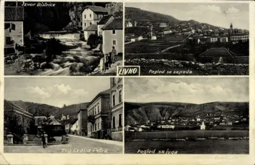 Ak Livno Bosnien-Herzegowina, Izvor Bistrice, Trg Kralja Petra, Panorama