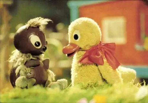 Ak Pittiplatsch und Schnatterinchen 