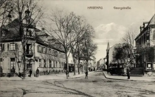 Ak Haguenau Hagenau im Elsass Bas Rhin, ANTNATIONAL, HAGENAU, Georgstraße