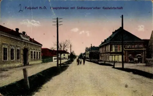 Ak Felixdorf  Wiener Neustadt in Niederösterreich, Hauptstrasse mit Sedimayer'scher Gastwirtschaft