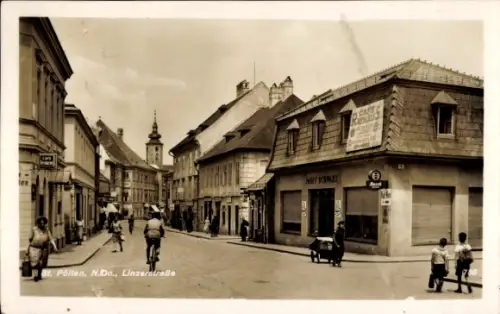 Ak Sankt Pölten in Niederösterreich, Linzer Straße, Café Rathaus