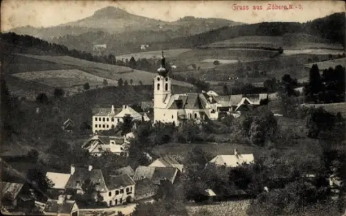 Ak Zöbern Niederösterreich, Ort mit Umgebung