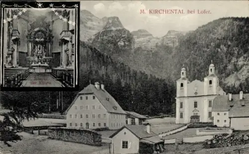 Ak Sankt Martin bei Lofer in Salzburg, Wallfahrtskirche Maria Kirchental, M. Kirchental bei Lofer