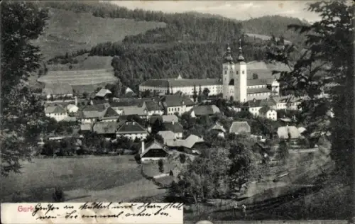 Ak Gurk in Kärnten,  Dom zu  Ortsansicht, Stiftskirche