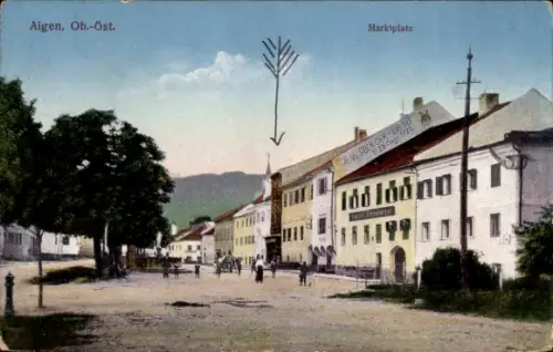 Ak Aigen Oberösterreich, Marktplatz