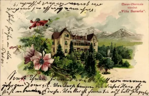 Künstler Litho Obermais Maia Alta Meran Merano Südtirol, Villa Bavaria